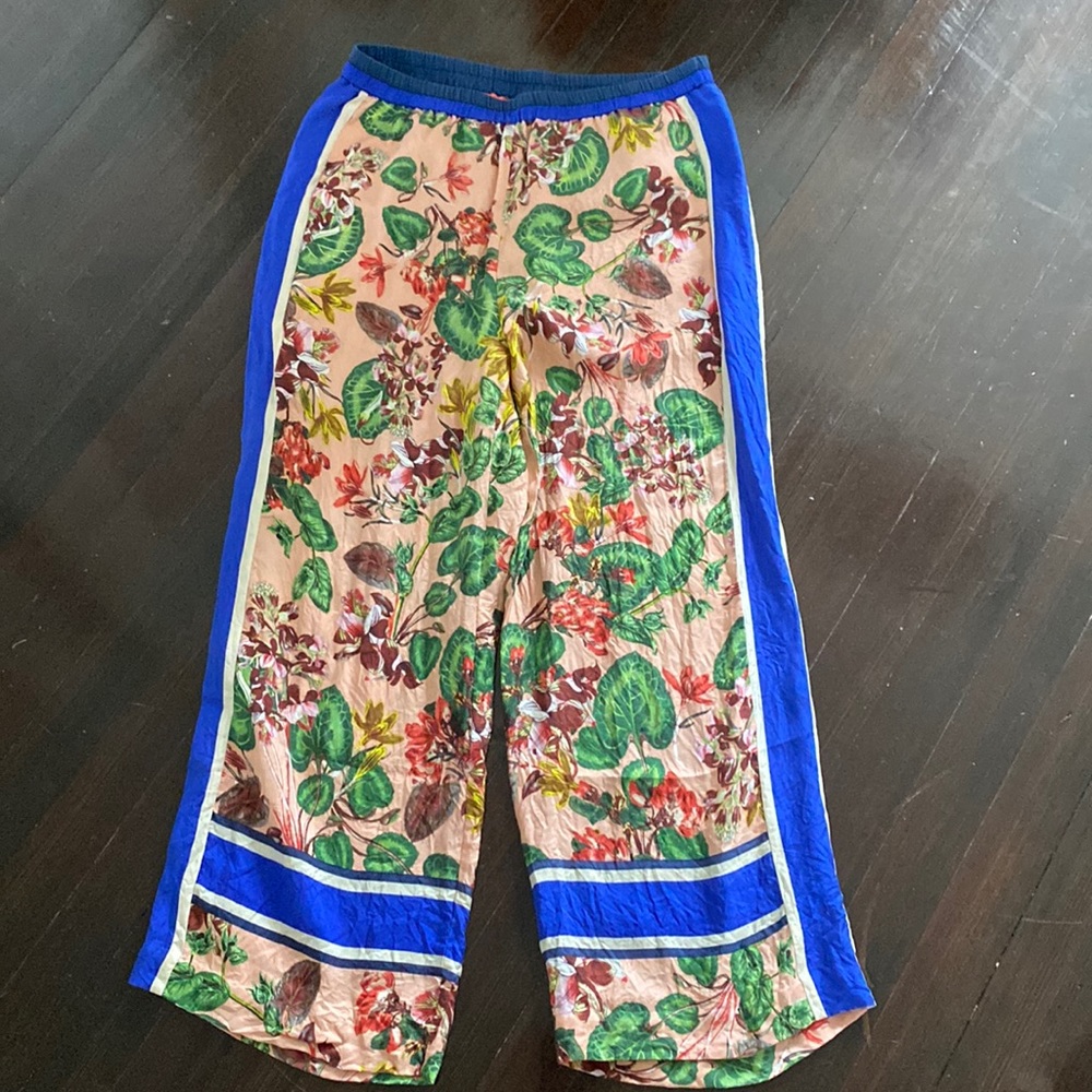 Silk Floral Pants from Anthropologie Sz M